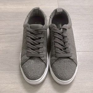 Grey/Sliver Mens Sneakers with Sparkle